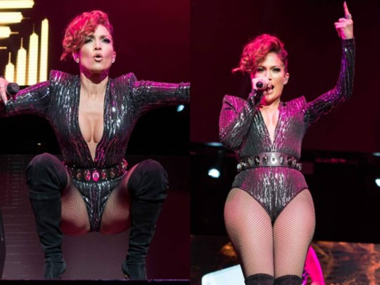 JLo encantó a los presentes haciendo gala de la parte más llamativa de su cuerpo gracias a un bodysuit con escasa tela.