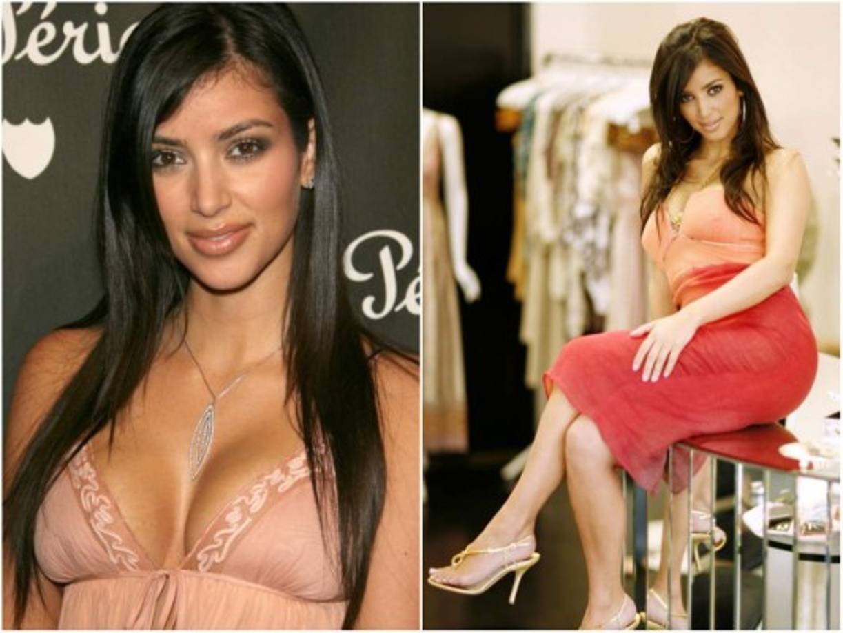 Año 2006: Kim Kardashian lucía más natural sin tanto maquillaje y comenzaba abrirse camino en la televisión norteamericana.