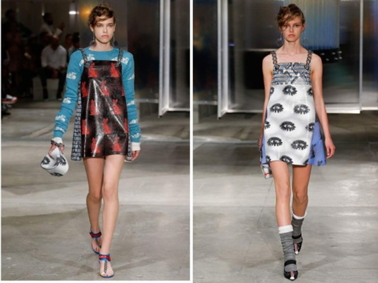 Prada combina cadenas, cuero, y algodón para las mujeres que gustan la comodidad en sus salidas casuales.