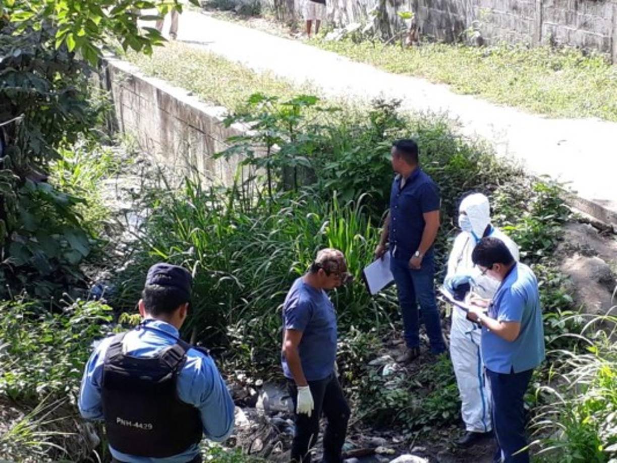 El personal de Medicina Forense levantó el cadáver que estaba en dos sacos.