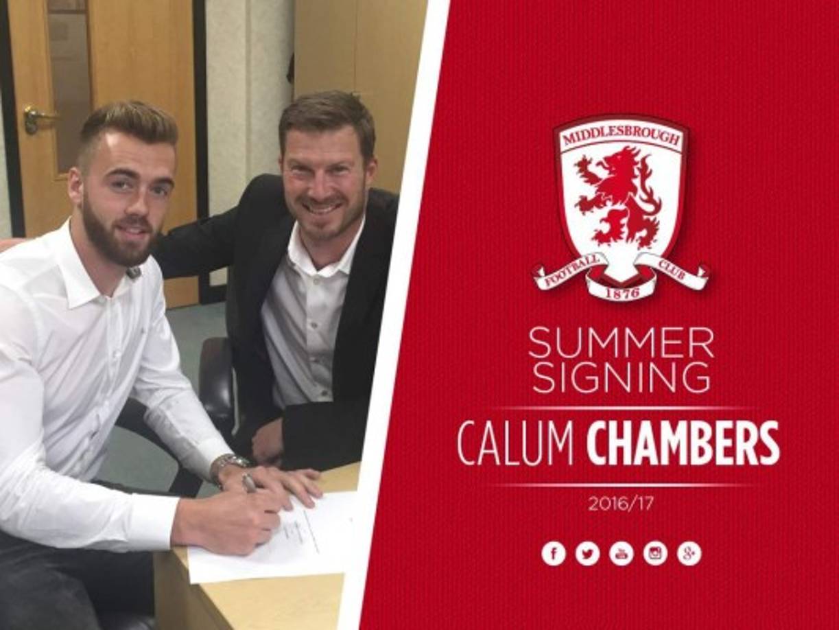 El Middlesbrough de Aitor Karanka ha confirmado la llegada en calidad de cedido del joven defensor del Arsenal, Calum Chambers, sin sitio en el conjunto 'gunner' tras las llegadas de Holding y Mustafi.
