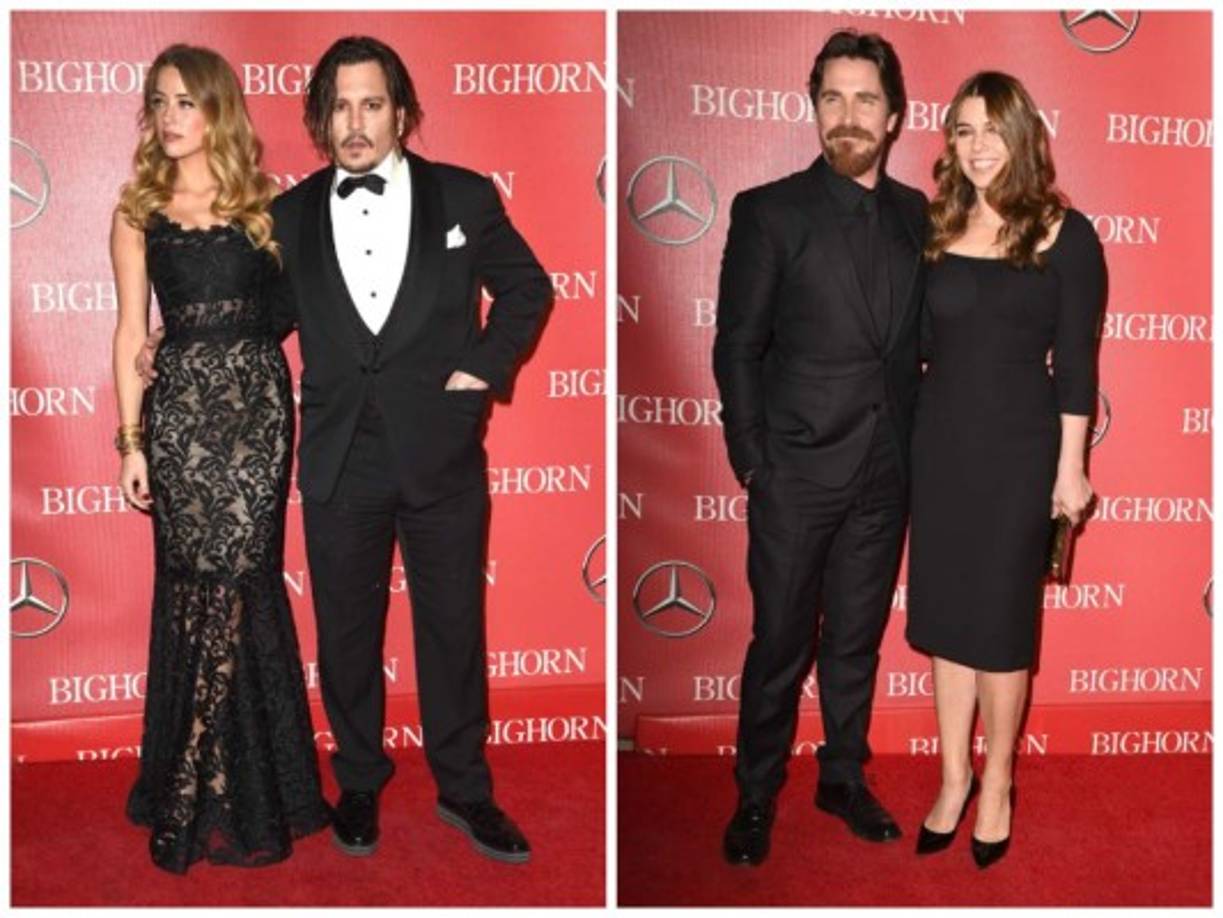Amber Heard y Johnny Depp. Christian Bale y Sibi Blazic.