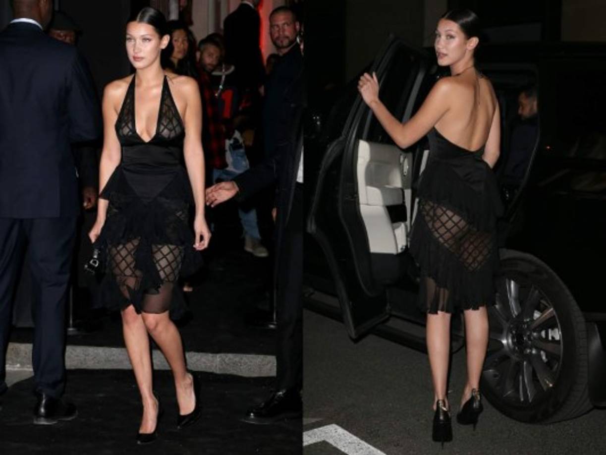 Bella llegó vestida de Balmain.