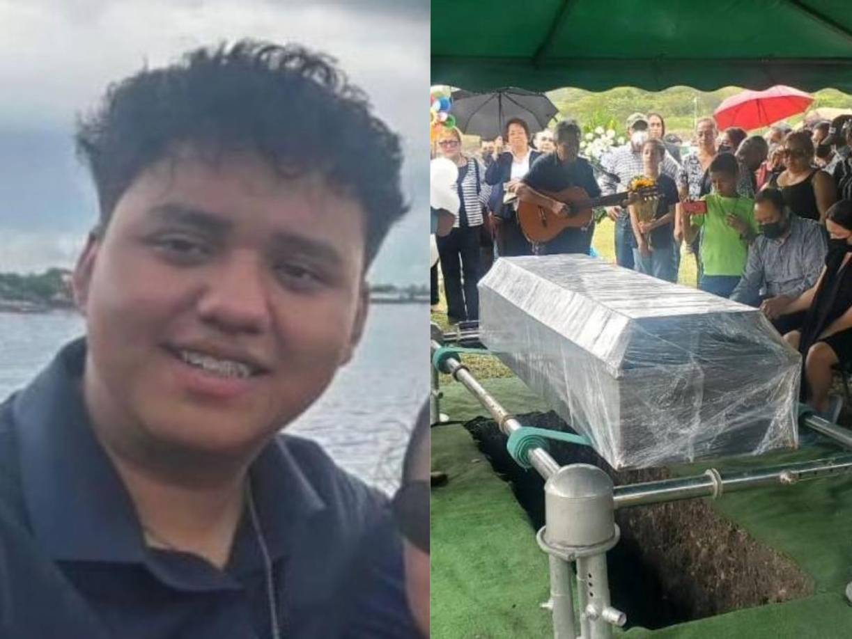 La impotencia y el dolor invadieron a familiares durante el sepelio del joven Elvin Josías Izaguirre Galindo. 