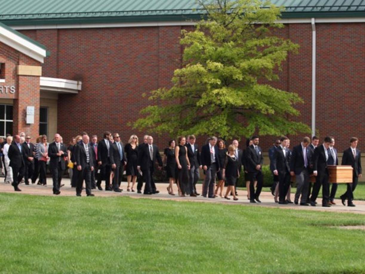 Cientos de personas se congregaron este jueves en el norte de Estados Unidos para asistir al funeral de Otto Warmbier. AFP