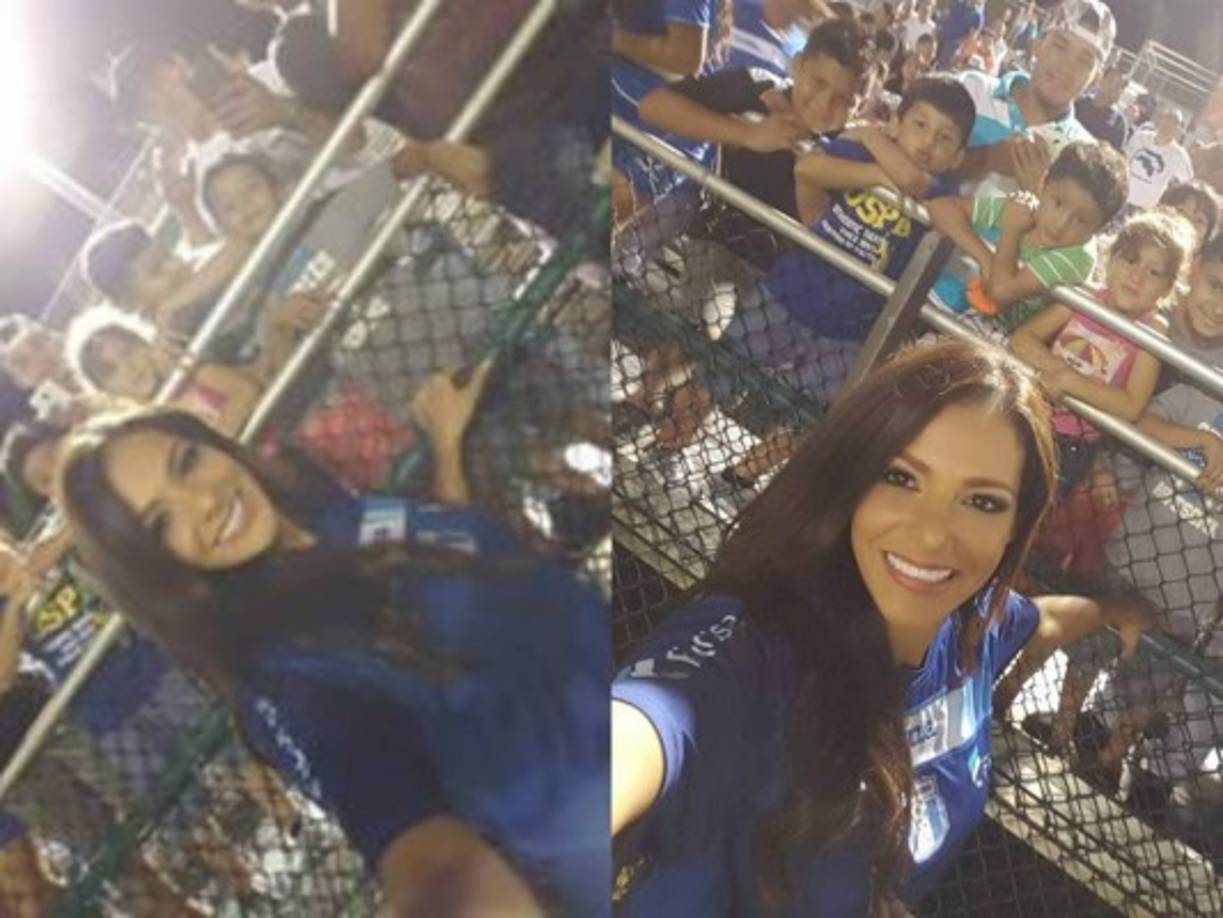 Nathalia Casco no dudo en compartir con los hondureños que acudieron al evento.