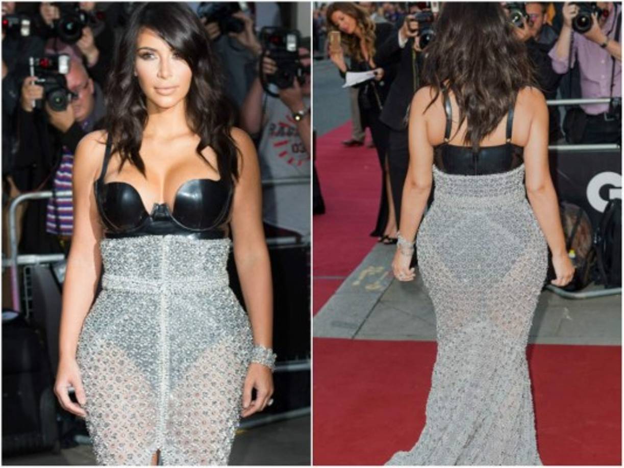 Año 2014: Su busto y sus curvas son sus armas más poderosas y sabe sacarles provecho en sus apariciones. Kim Kardashian es una adicta a las transparencias.