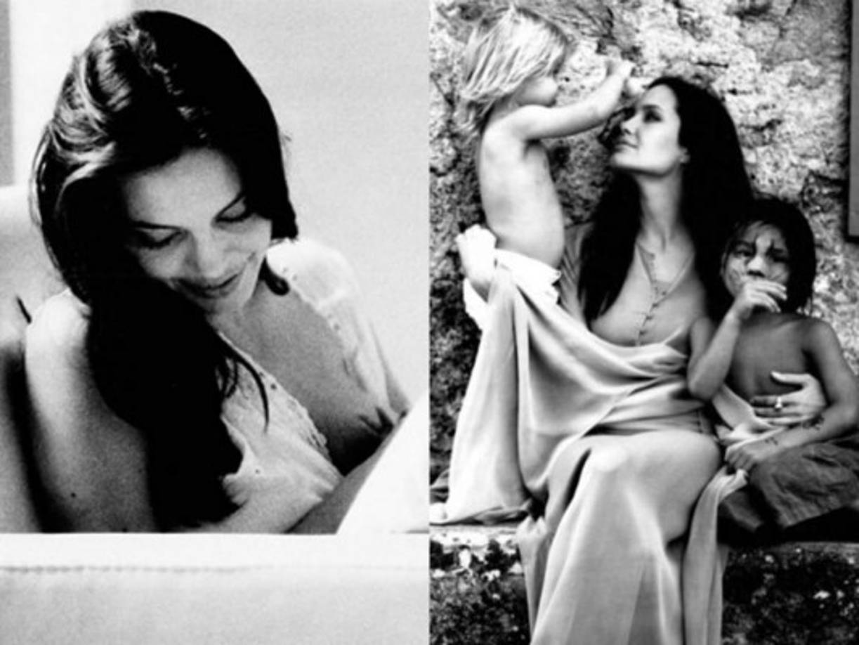 Angelina Jolie posa para Brad Pitt. La revista W publicó varias imágenes tomadas en 2008.