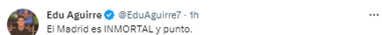 Edu Aguirre del Chiringuito: “El MADRID es inmortal y punto”.