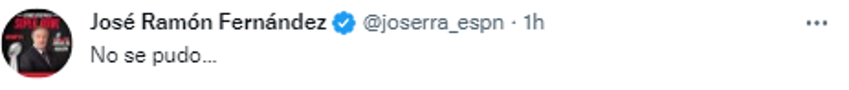 Y al final del partido solo se refirió con una frase.