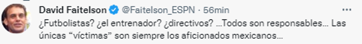 Y habló de los responsables del mal inicio de México en el Mundial.