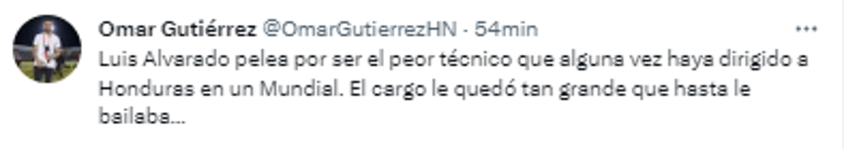 Omar Gutiérrez, periodista de Diario DIEZ: “Luis Alvarado pelea por ser el peor técnico que alguna vez haya dirigido a Honduras en un Mundial. El cargo le quedó tan grande que hasta le bailaba...”