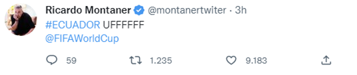 El cantante Ricardo Montaner también mostró su apoyo.