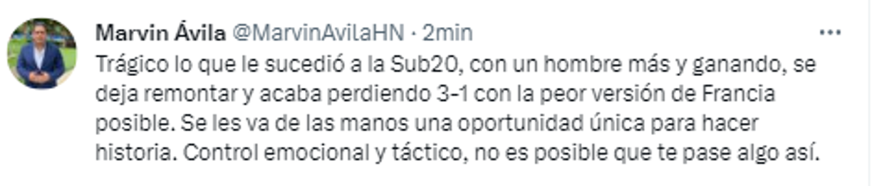 El periodista Marvin Ávila: “Trágico lo que le sucedió a la Sub-20”