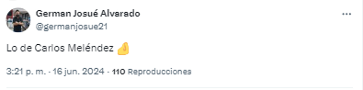 También resaltó el error de Carlos Meléndez.