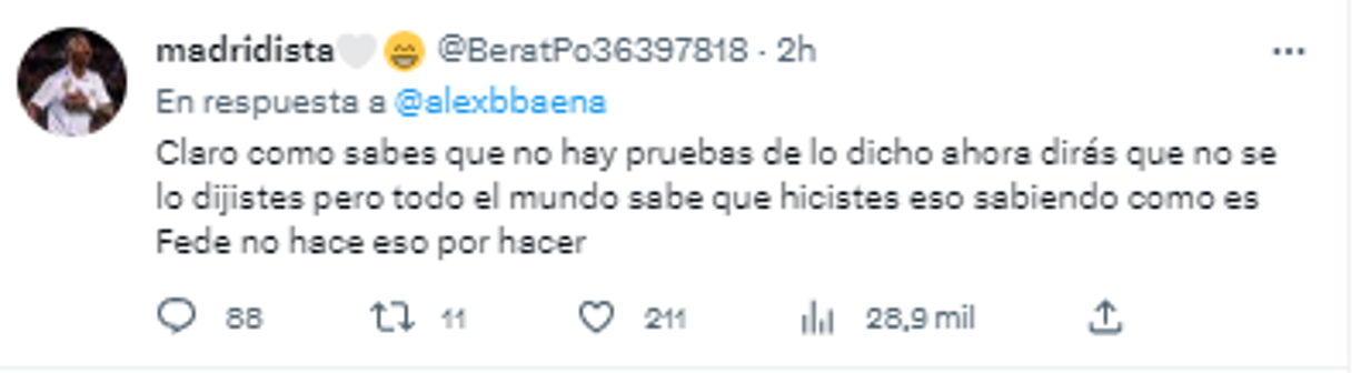 “El daño que se le está haciendo a mi familia es irreparable e injustificable”, agregó Baena, que tras presentar la denuncia ante la policía, solo desea que “la justicia haga su trabajo”.