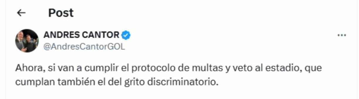 Andrés Cantor, periodista argentino de Telemundo, salió en defensa de Honduras luego de ver como los mexicanos han exigido castigo para la H.