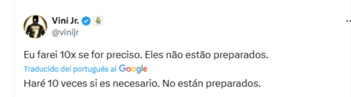 Vinicius explota tras perder el Balón de Oro: “Haré 10 veces si es necesario. No están preparados.”