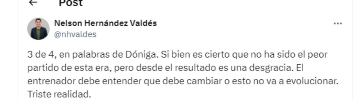 Nelson Hernández, periodista de El Salvador, dejó su punto de vista y cuestioó al seleccionador David Dóniga.