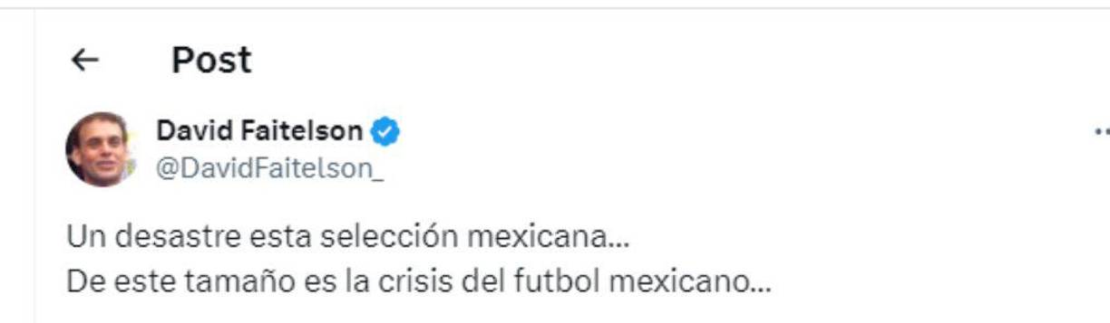 Faitelson dejó una serie de mensajes en sus redes sociales tras el 4-0 de Uruguay ante México.