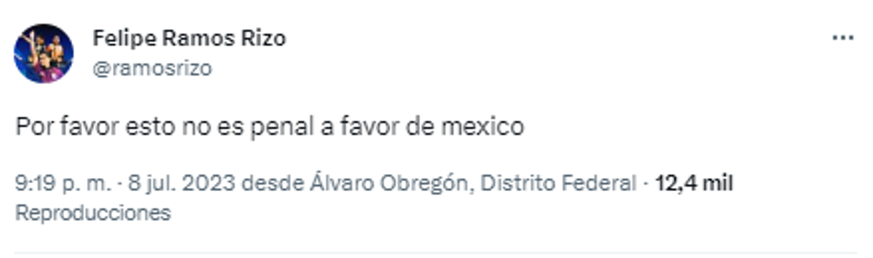 Felipe Ramos, exárbitro mundialista y analista de ESPN: “Por favor esto no es penal a favor de México”.