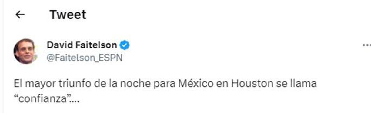 Faitelson minimizó el triunfo de México ante Honduras en su debut por la Copa Oro 2023.