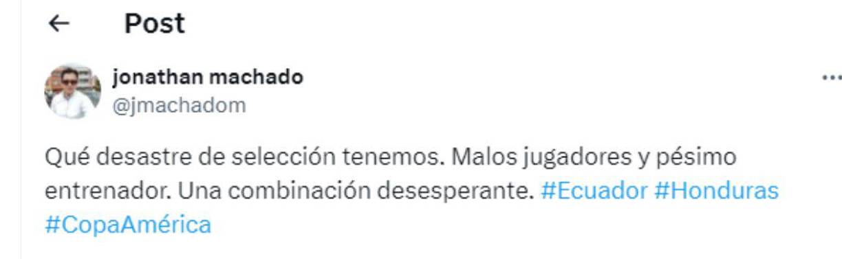 Ecuatorianos señalaron que su selección es un “desastre” y cuestionaron a jugadores y al seleccionador.