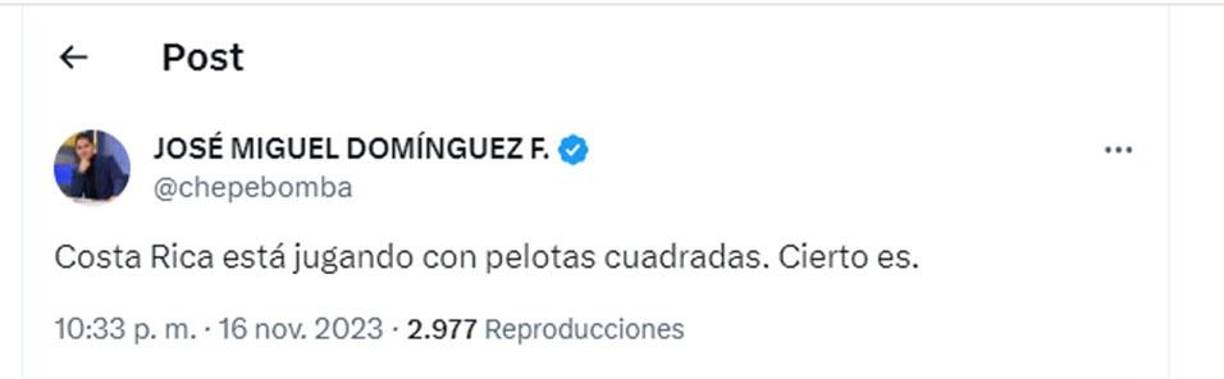 ”Costa Rica está jugando con pelotas cuadradas. Cierto es”,indicó como burla el periodista panameño Chepe Bomba. 