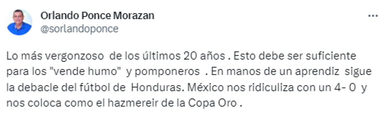 Orlando Ponce Morazán no tuvo piedad contra Diego Vázquez y la Selección de Honduras.