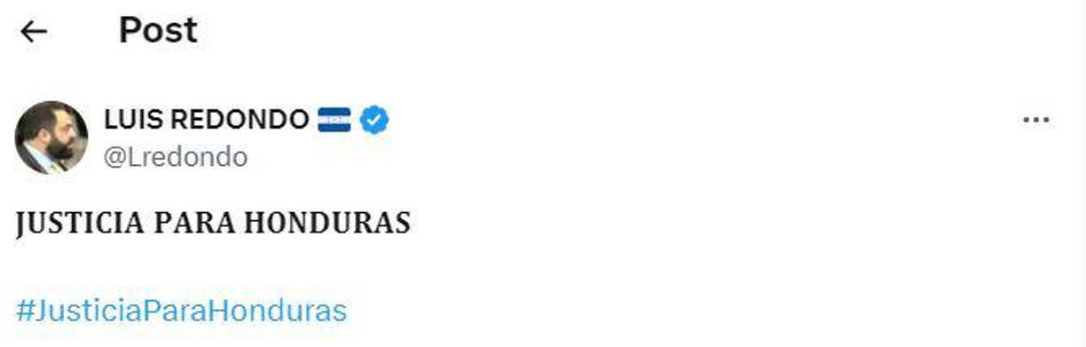 Luis Redondo, presidente del Congreso Nacional de Honduras. 