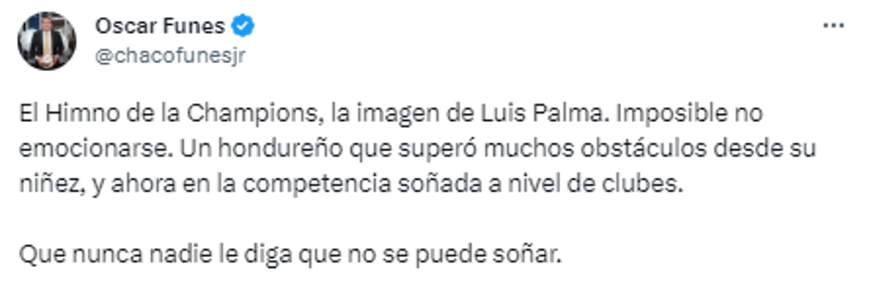 Y agrega: “Que nunca nadie le diga que no se puede soñar”.
