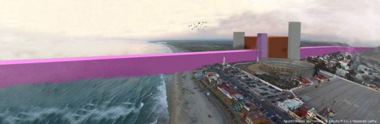 El muro iría de la costa del Pacífico hasta el Golfo de México, pasando por seis estados mexicanos y cuatro estadounidenses.