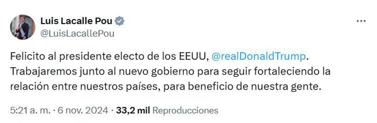 Luis Lacalle Pou, presidente de Uruguay. 