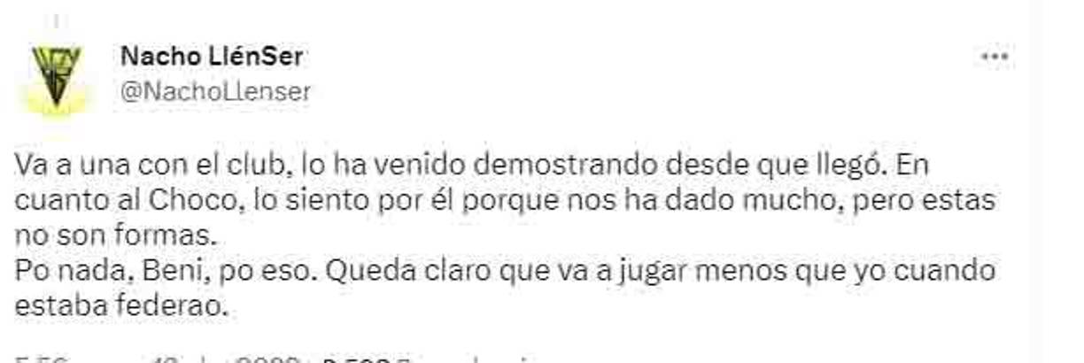 Otro de los mensajes contra Choco Lozano.