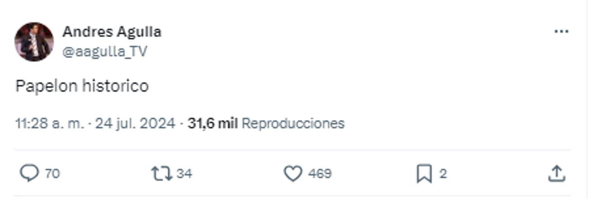 “Papelón histórico”, lo definen algunos de los periodistas.