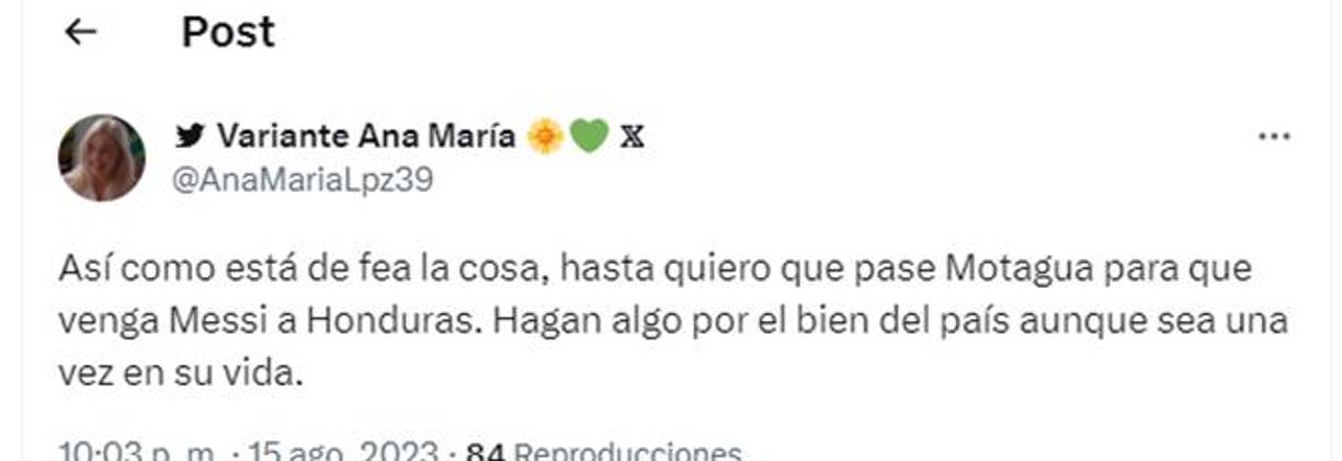 Inclusive aficionados del Olimpia señalaron que les gustaría que Motagua llegue lejos en la Copa Centroamericana para que Messi pueda venir a Honduras.