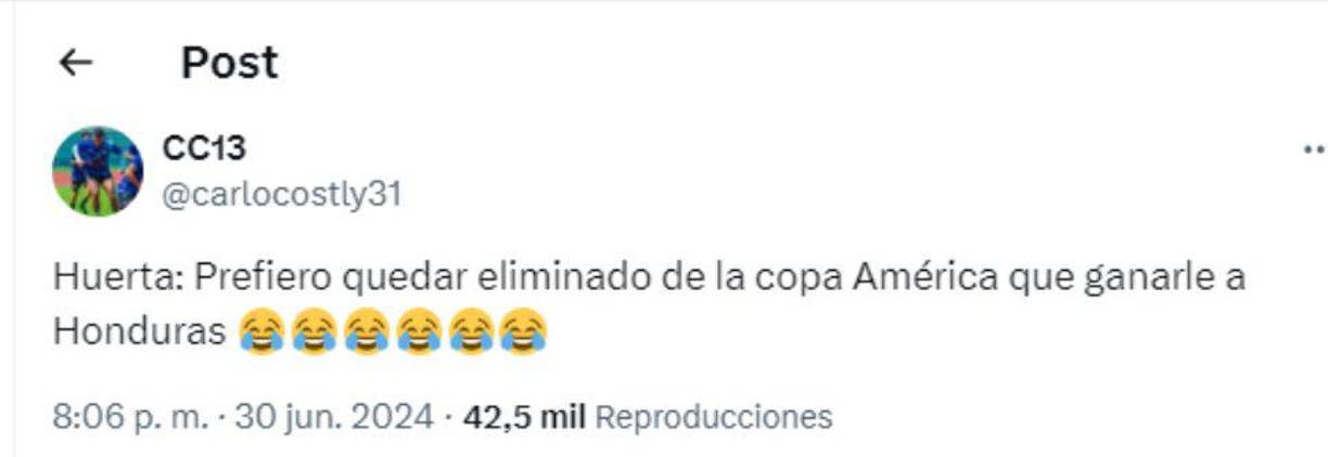 Tras la eliminación de México, Carlo Costly se mofó del “Chino” Huerta y recordó las palabras del jugador de la selección de México.