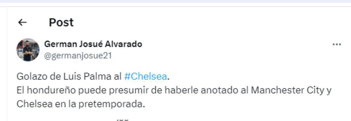 ”El hondureño puede presumir de haberle anotado al Manchester Cty y Chelsea”, señaló German Alvarado.