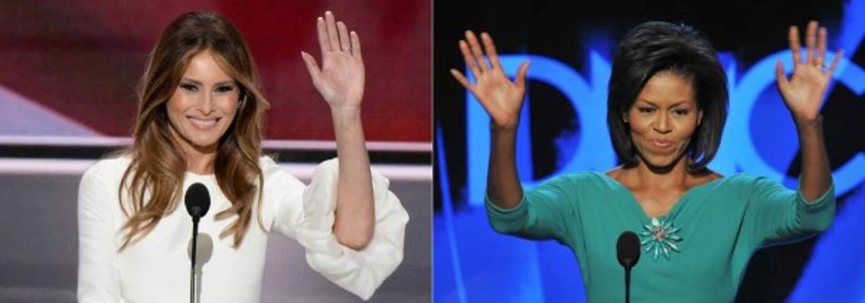 Sin embargo, la controversia no tardó en llegar cuando los medios 'descubrieron' que Melania habría copiado un discurso de Michelle Obama en la convención demócrata de 2008, en una parte consagrada a la transmisión de valores.