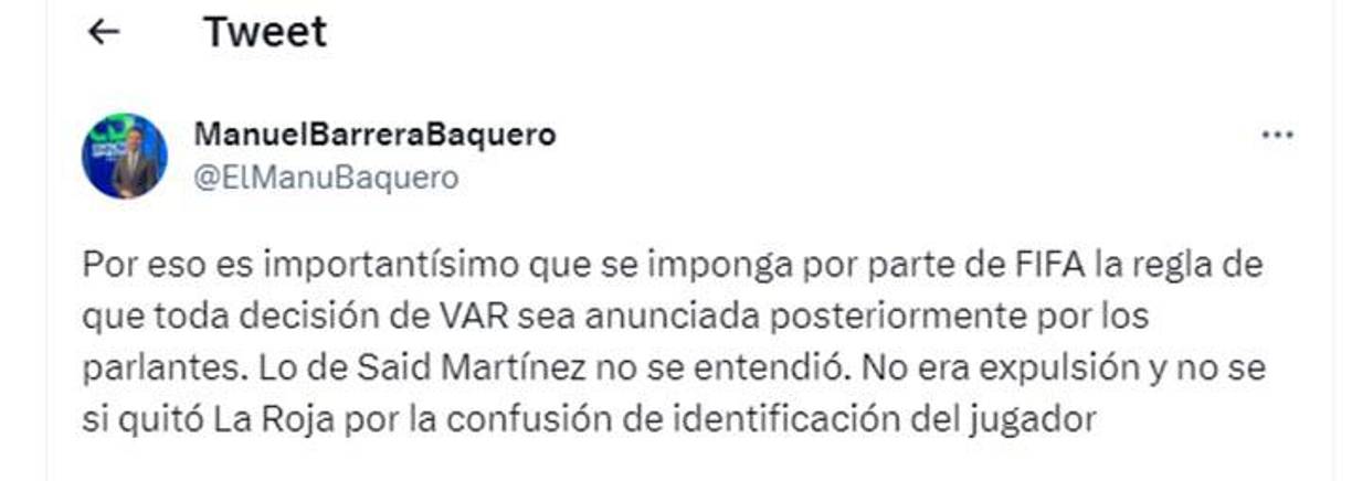 Otros de los comentarios fuertes contra Said Martínez por su trabajo en la final de la Copa Oro 2023.
