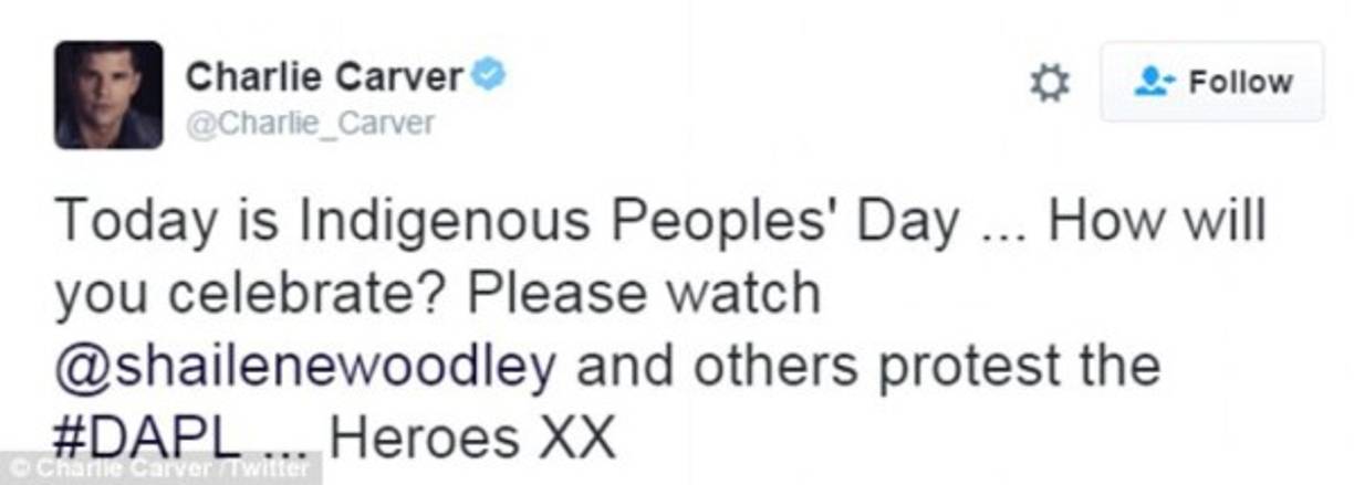 El actor Charlie Carver de 'Teen Wolf' considera a la actriz su héroe.