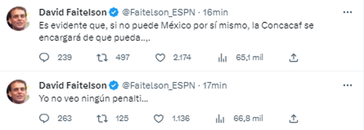 David Faitelson: “Yo no veo ningún penalti...”