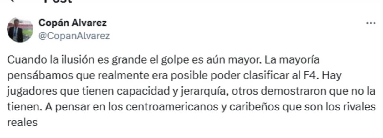 El periodista hondureño Copán Álvarez dejó su reflexión sobre el México vs Honduras. 