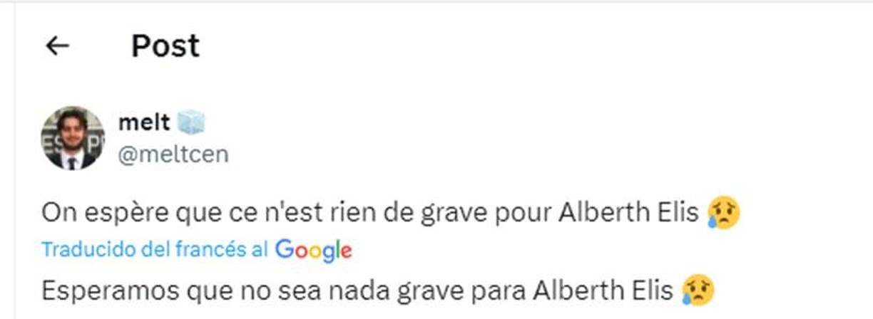 En Francia existió mucha preocupación al ver que Elis estaba inconsciente en el campo.