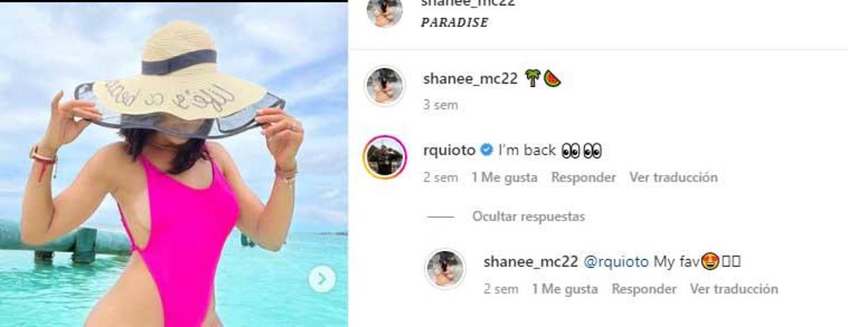 <b>Mediante las redes sociales, tanto Romell Quioto y Shanee Mclaughlin han comenzado a mostrarse románticos.</b>