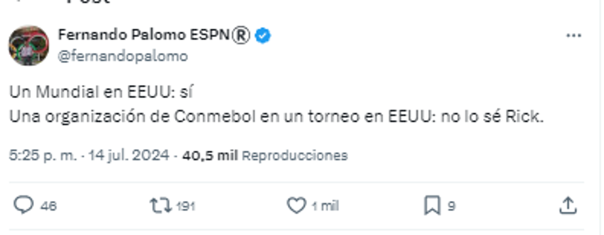 Personalidades del mundo deportivo reaccionaron al caos previo a la final de la Copa América. 