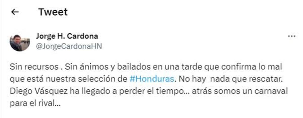 El periodista Jorge Cardona: “Diego Vázquez ha llegado a perder el tiempo, atrás somos un carnaval para el rival.”