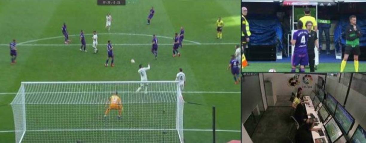 El VAR entró en escena. En el 55', tras un córner ejecutado por Toni Kroos, Luka Modric se encontró la pelota y le pegó desde larga distancia. Su remate vio puerta y adelantó al Real Madrid, cuando festejaban, el árbitro fue avisado por sus asistentes y revisó la acción en el VAR, al final no contó el gol.