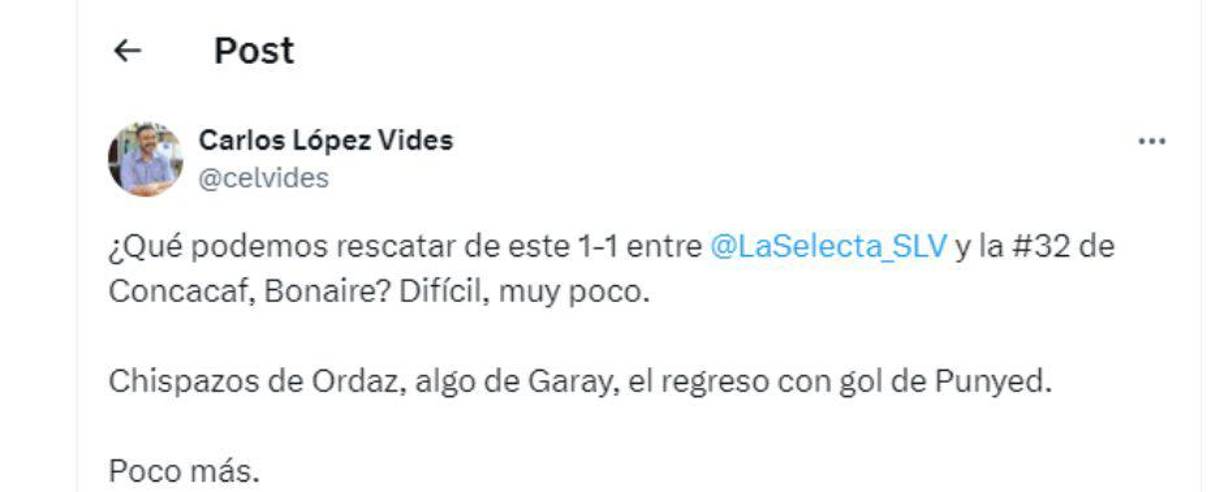 Periodistas de El Salvador opinando sobre el empate ante la débil Bonaire.