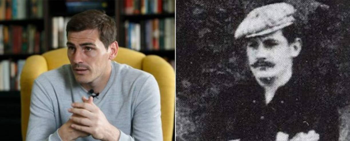 Iker Casillas y un jugador del Milan de 1901.